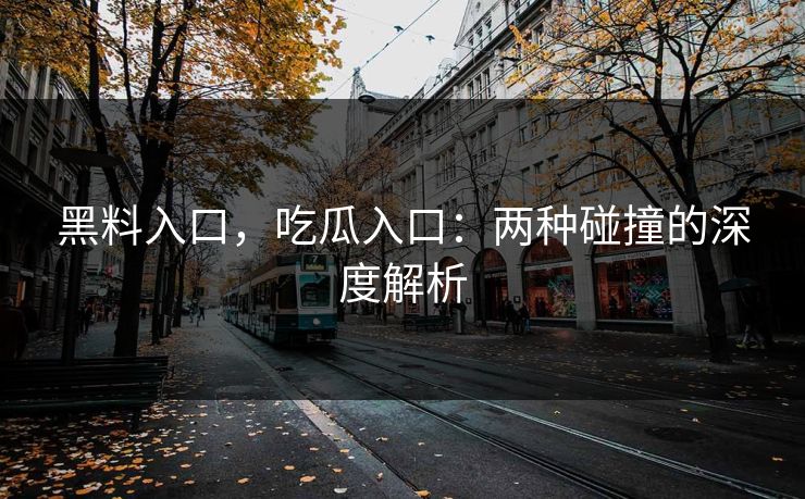 黑料入口，吃瓜入口：两种碰撞的深度解析